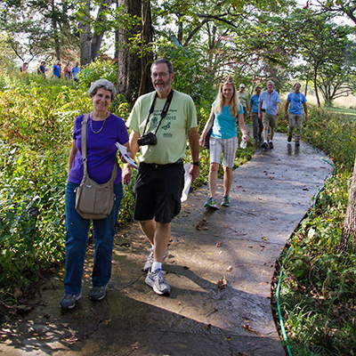 Walking tour participants